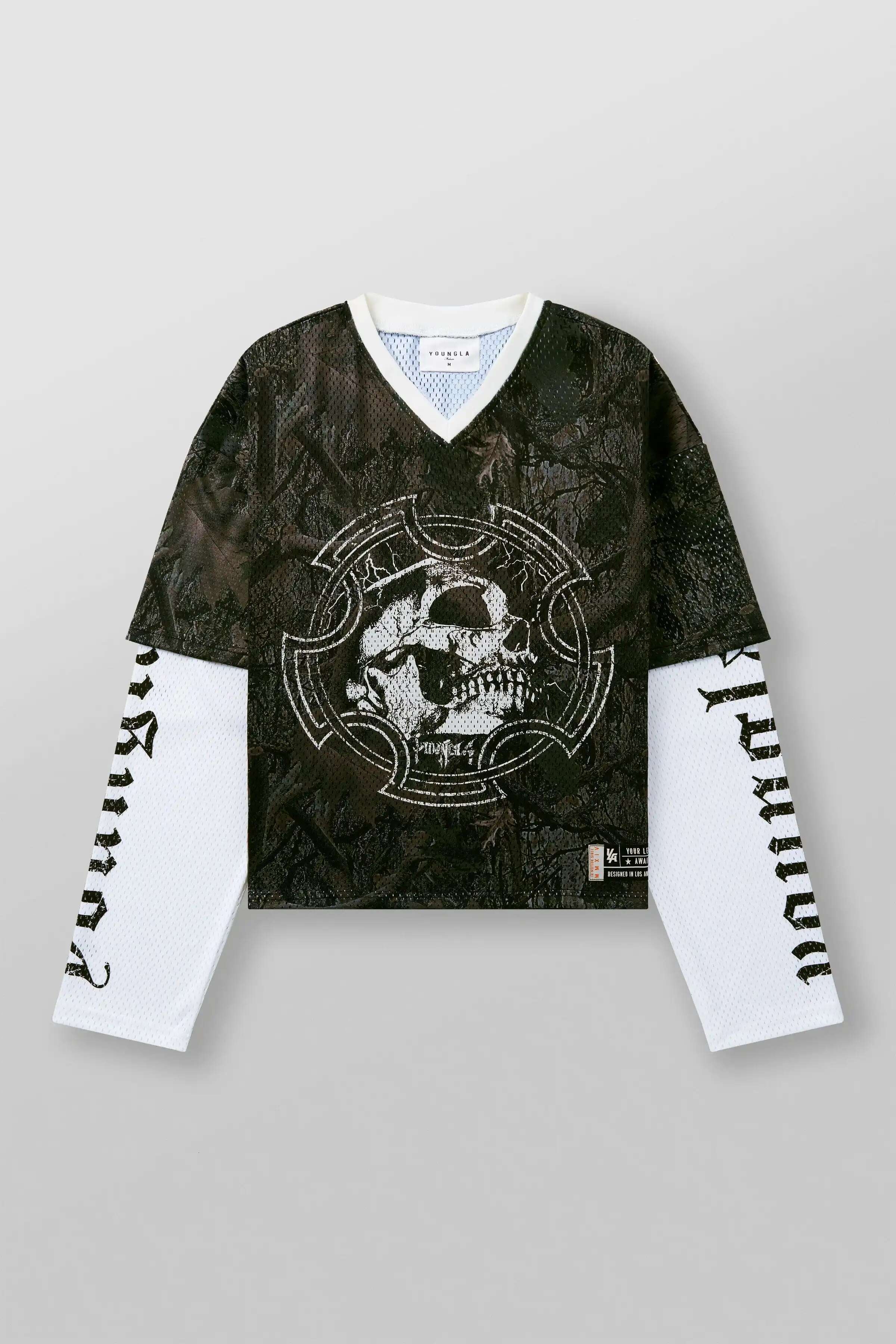 T-Shirts 2 In1 Patchwork T-Shirt Men Autumn Oversize Tops Boys Solid Long Sleeve Fashion T Shirt Man