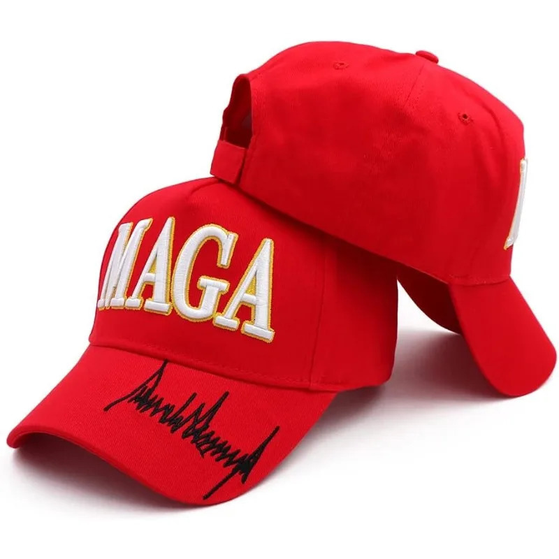 Trump Hat MAGA Makes America Great Again Donald Trumps Slogan and American Flag Womens Business Gifts 250313