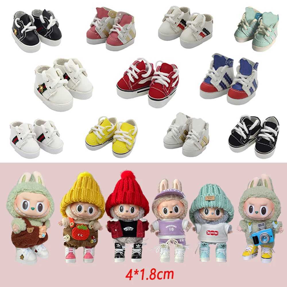 4*1.8cm Doll Boots Toy Shoes for 17cm Labubu Macaron 15cm EXO Dolls1/6 BJD Doll Shoes Accessories Doll ToysT250313