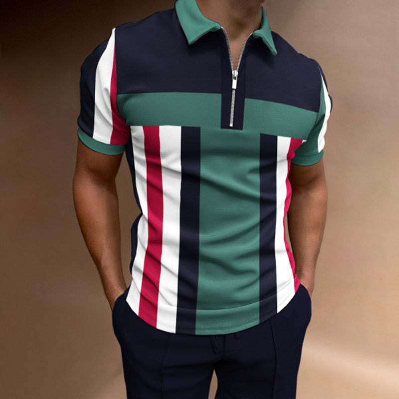 2025 designer stripe polo shirt t shirts polos mens High street fashion luxury T-shirt S-23XL Vintage Striped Short Sleeve Polo Tops
