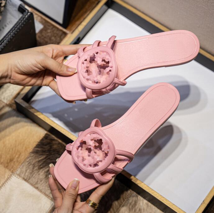 Women Sandals Designer Brand Flat sandles Heels Beach Real Leather Slippers Letter Slides Women Flat Slide Flip flop Flops with Dust Bag 35-42