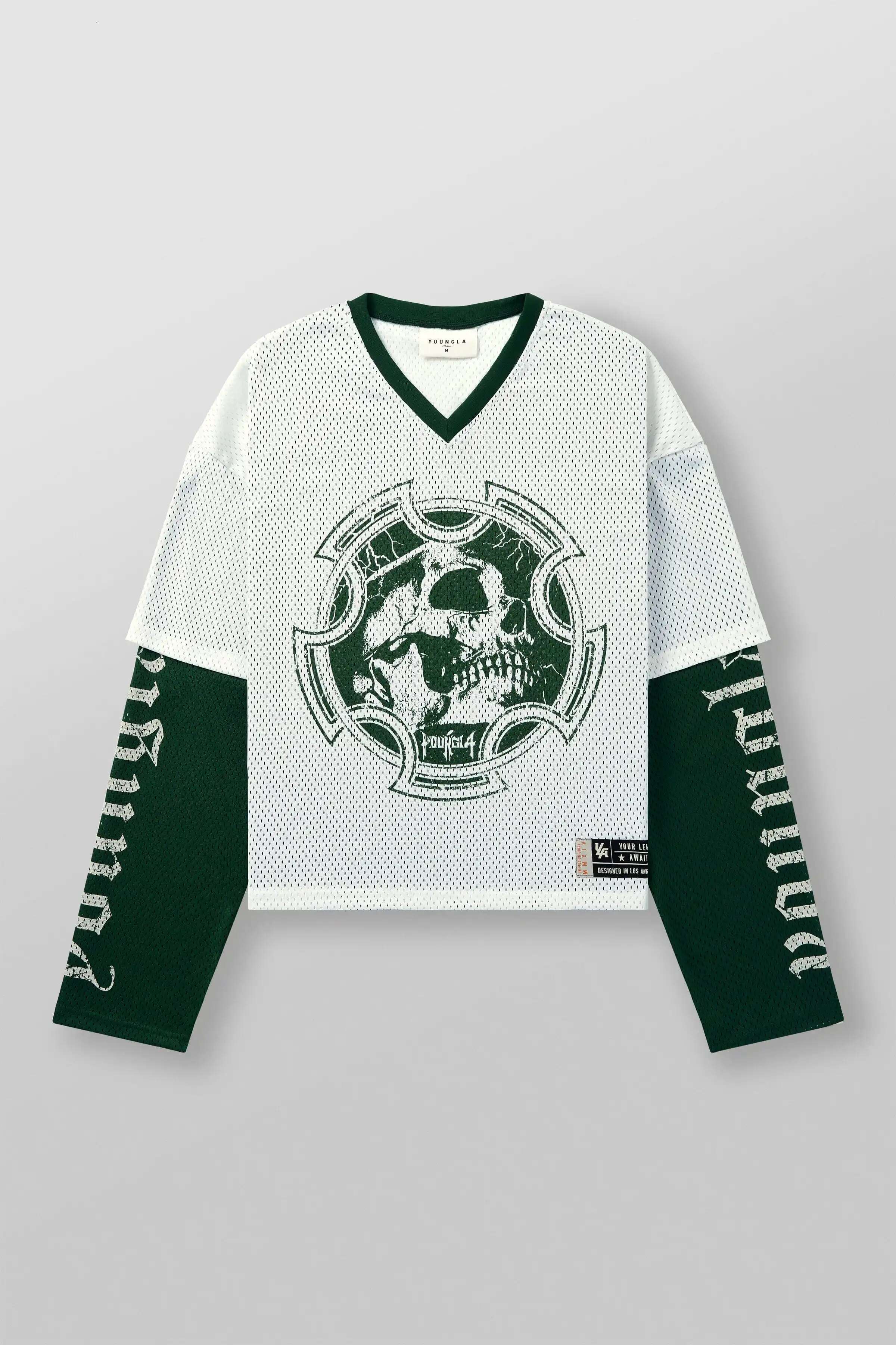 T-Shirts 2 In1 Patchwork T-Shirt Men Autumn Oversize Tops Boys Solid Long Sleeve Fashion T Shirt Man