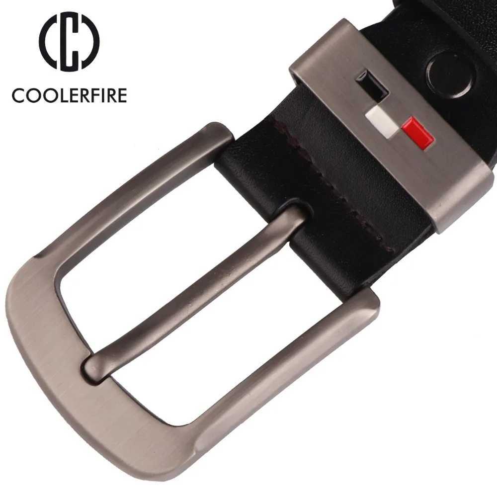 COOLERFIRE New Men Genuine Leather Belts High Quality Vintage Style M Strap Classic Jeans Leather Belts For Men 051 X2506141