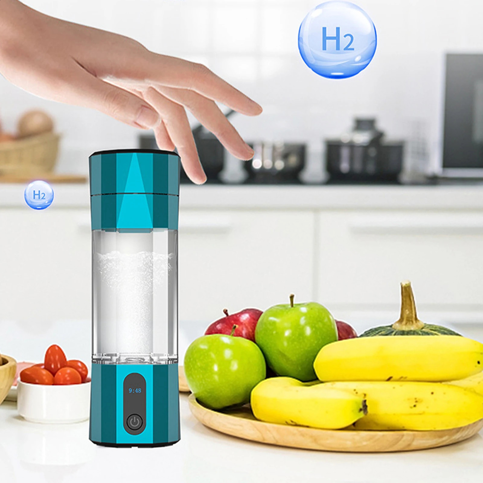 10000PPB Intelligent Hydrogen Rich Water Mug Japan Water Filter Hydrogen Water Bottle Electrolysis Hydrogen Mug Generator 250313
