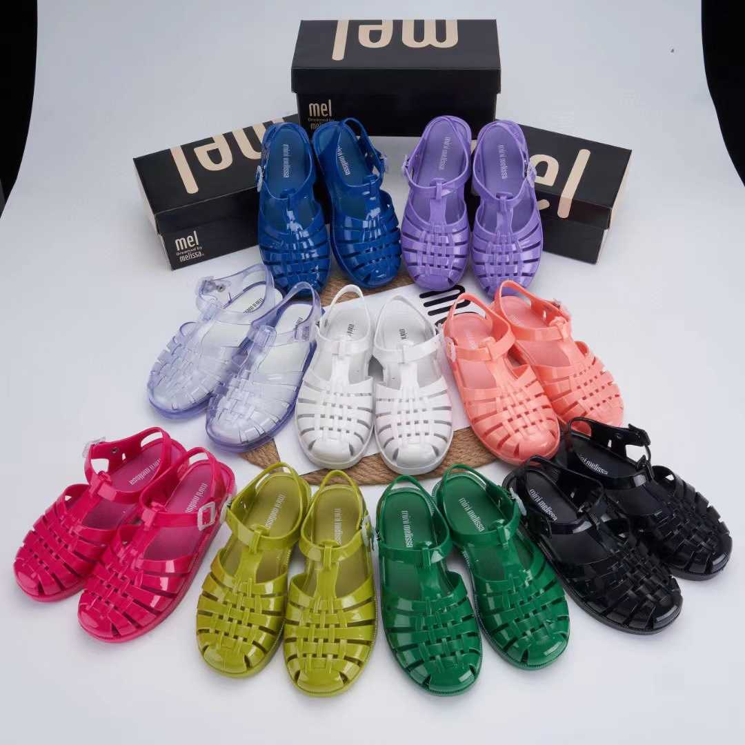 Sandals 2025 Melissa Middle School Childrens Melissa Middle School Childrens Sandals Weaving Hollow Head Sandals Womens Beach Shoes FragranceY250315VY