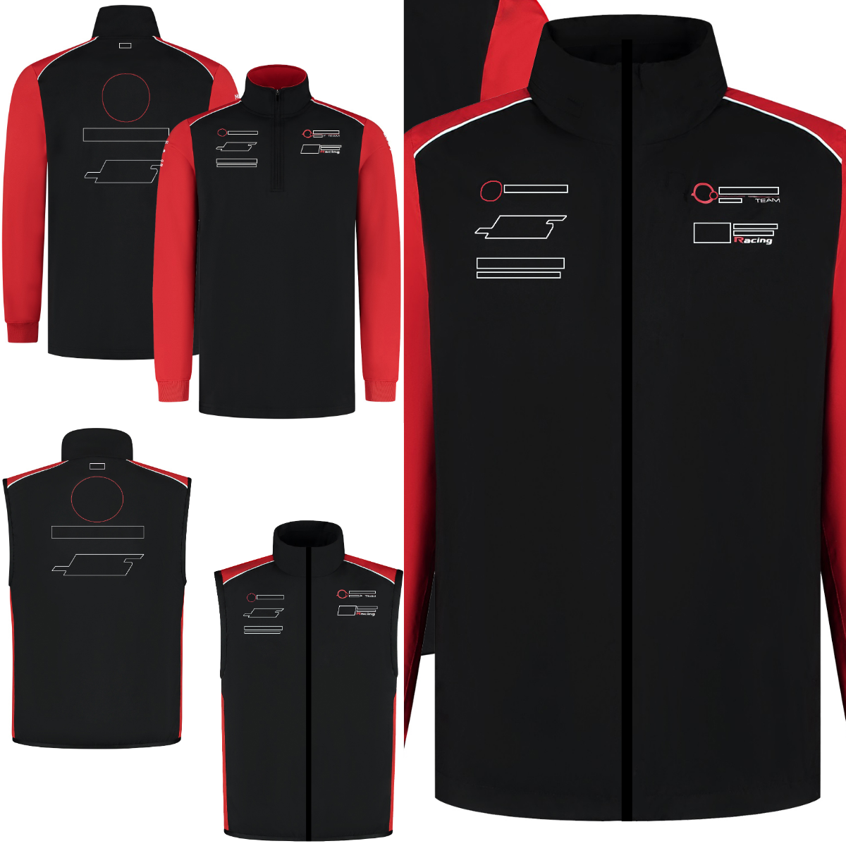 2025 F1 Racing Suit Mens Formula 1 Team Soft Shell Jacket New Season Driver 1/4 Zip Pullover Midlayer Sweat Plus Size Custom free shipping