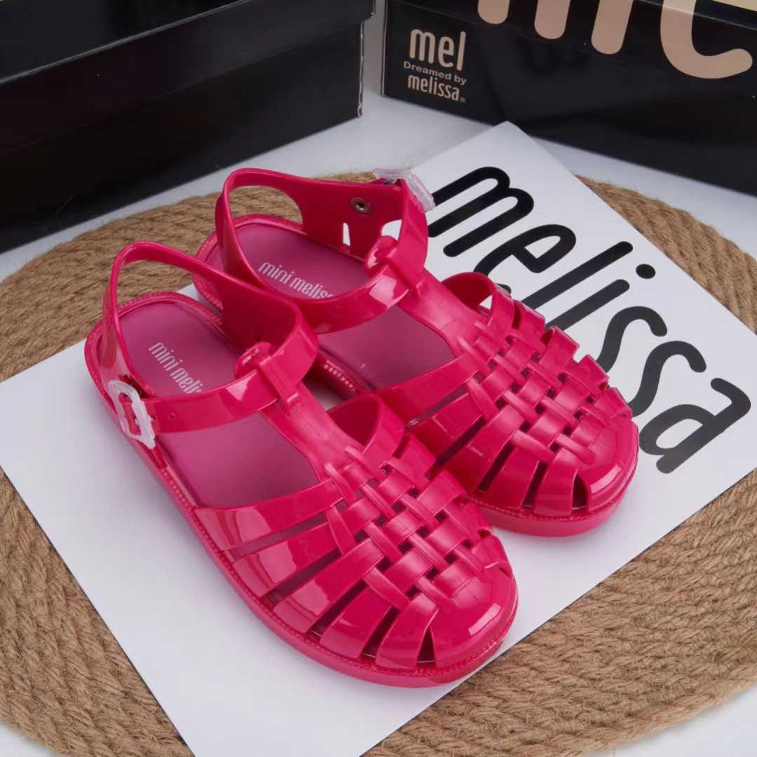 Sandals 2025 Melissa Middle School Childrens Melissa Middle School Childrens Sandals Weaving Hollow Head Sandals Womens Beach Shoes FragranceY250315VY