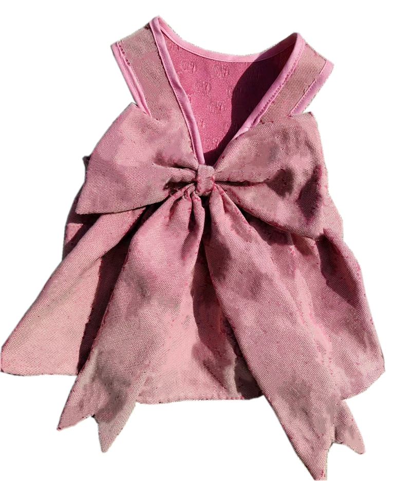 free shipping Designer Clothes ic Letter Pattern Dog Dress with Bow Tie Pets Cats Skirt Cute Girl Puppy Summer Clothing for Small Dogs Pink XL A404