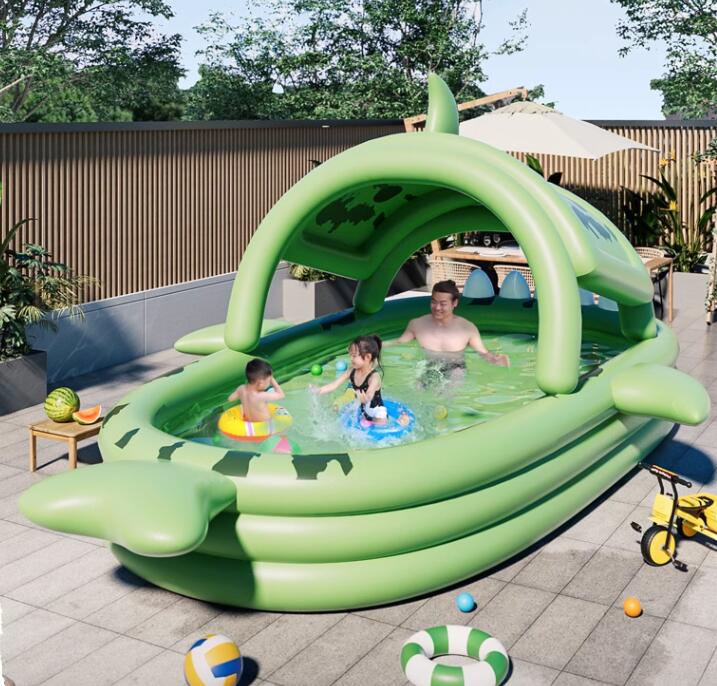 2025--Backyard Outdoor Swimming Pool Water Bar Inflatable Pool Large water party Cartoon Shark Pvc swim pools