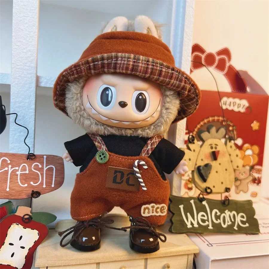 For 17cm Labubu Dolls Clothes Set Stylish Outfit Clothes Sports Leisure Suit Labubu Outfit Accessories Labubu RopaT250313