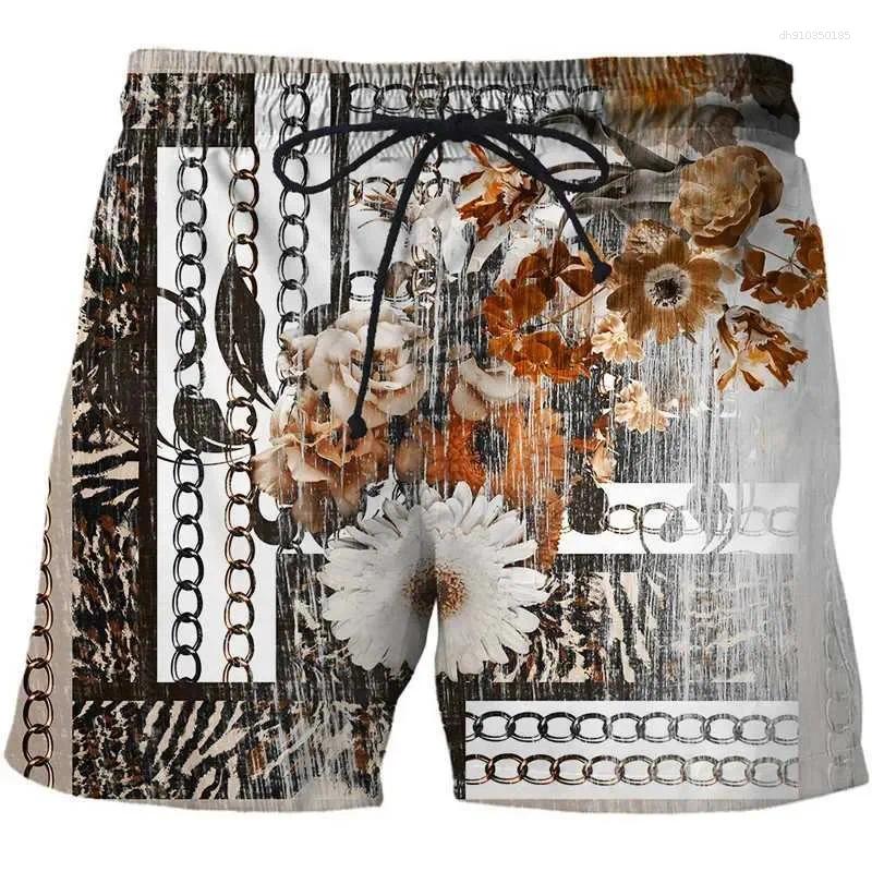 Men's Shorts 2025 Beach Pants Color Snake 3D Printed Summer Breathable Fitness Street Retro