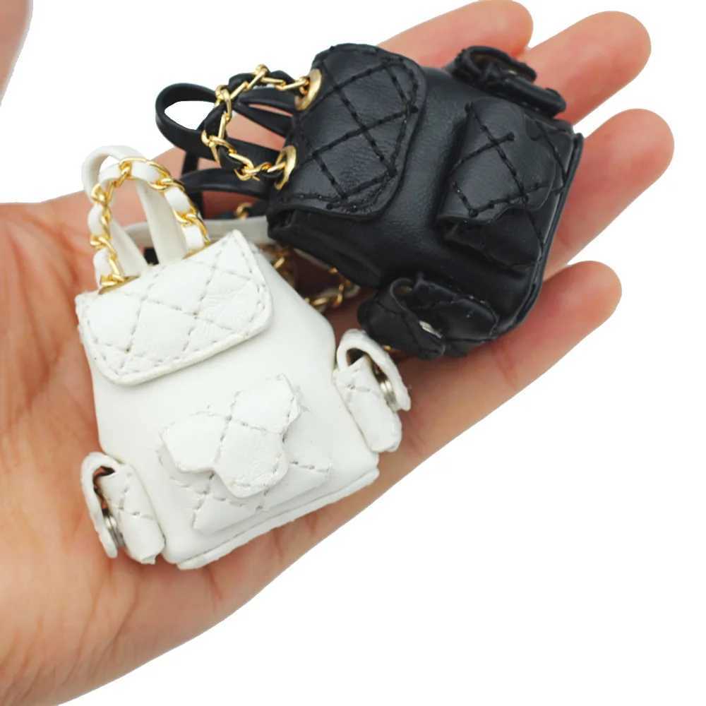 17cm V1 V2 Labubu Backpack Cute 1/6 1/8 1/12 BJD Dolls DIY Knapsack Cute 15cm Idol Plush Doll Accessories Packsack Kids GiftsT250313