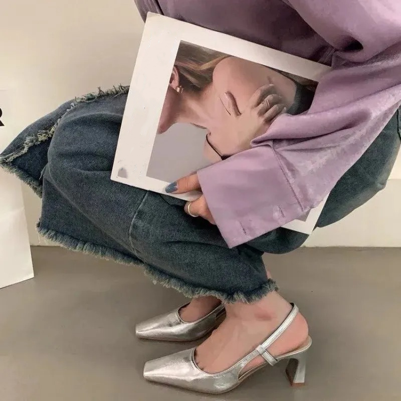 Patent Leather Mary Janes Shoes Summer Fashion Square Toe Womens Pumps Comfortable Chunky Heel Ladies Single 240613