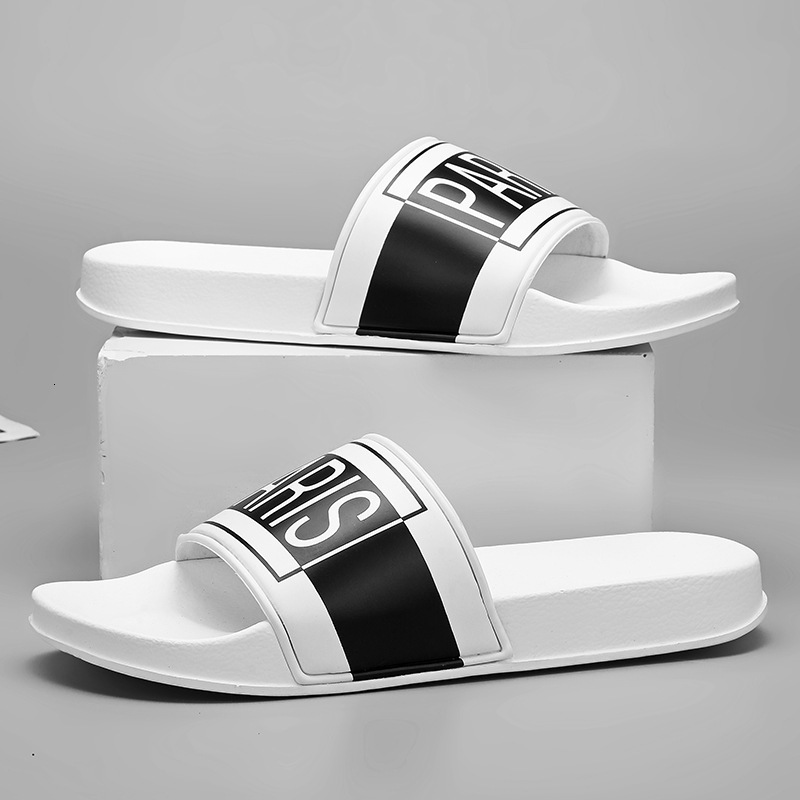 Summer Men's Designer Slippers Are Lightweight And Fashionable For Outdoor Wear Suitable For Couples To Wear Single Drag Beach Anti Slip Letter W