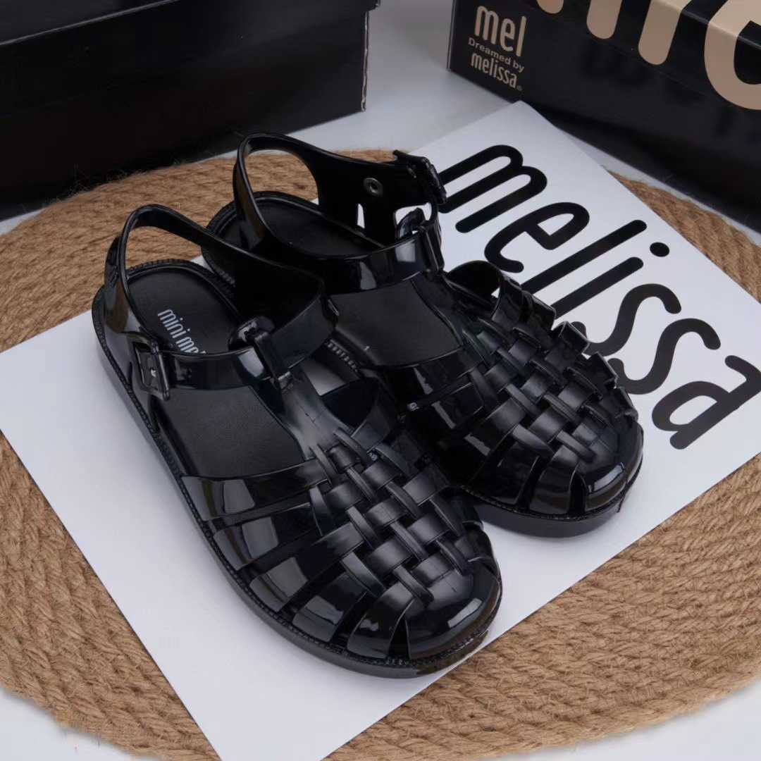 Sandals 2025 Melissa Middle School Childrens Melissa Middle School Childrens Sandals Weaving Hollow Head Sandals Womens Beach Shoes FragranceY250315VY