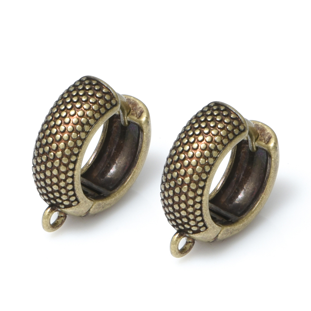 Vintage-Style Antique Bronze Earring Components Set - Perfect for Do-it-Yourself Jewelry Creations