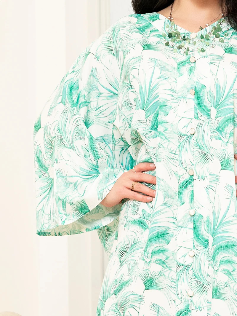 2025 Spring/Summer Collection - Boho Riche V-Neck Pocket Batwing Sleeve Long Dress - Feminine Fit Vacation Style 250313