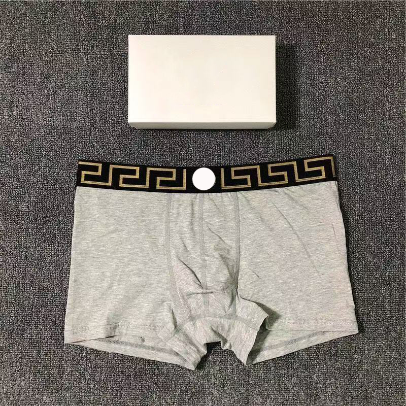 Man's head logo Medusa men's underwear head flat Angle pure cotton luxury gold boxer shorts sexy retro trend