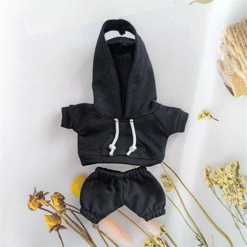 17cm Labubu Doll Costume Outfit Hoodie Sweatshirt Pants White DIY GiftT250313