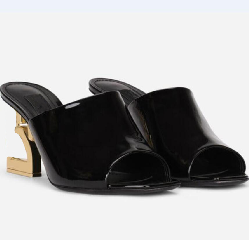 designer shoes Slippers Sandals Designer High Heels Peep Toes Sandals Summer Metal Heels