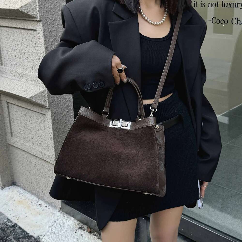 Motingsome Leather Handbag Fashion Women Crossbody Satcheles Real Genuine Suede Tote Purses Lady Daily Bags New