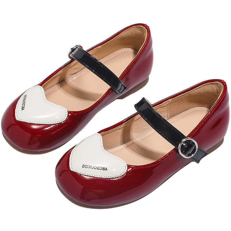 Sandals Girls Leather Shoes 2025 Spring and Autumn New Style Performance Dress Childrens Princess Shoes Fashion Little Girls Performance Single ShoeY2