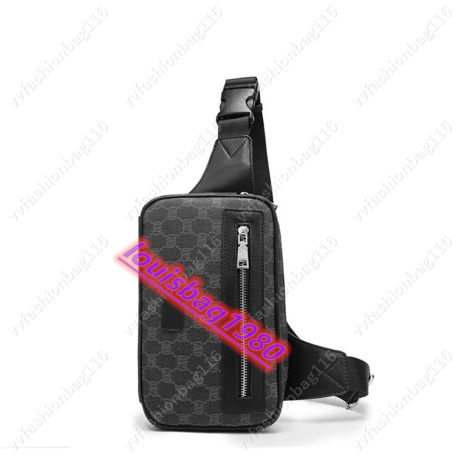 2023 Men leather bags Unisex Men Women leather Sport Runner Fanny Pack Belly Waist Bum Bag Fitness Running Belt Jogging Pouch Back grid