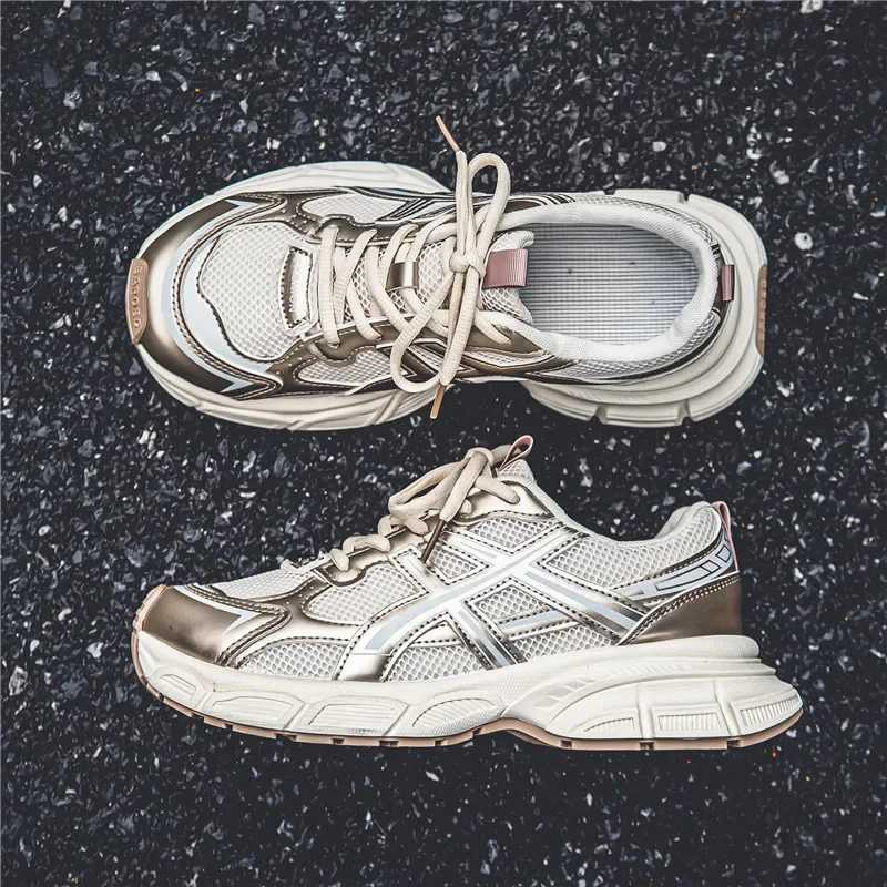 Leisure Sports Men Outdoor Breathable Running Shoes Non-slip Casual Thick Low-top Soft Sneakers Sport Shose 2024 New Trainers Y250315