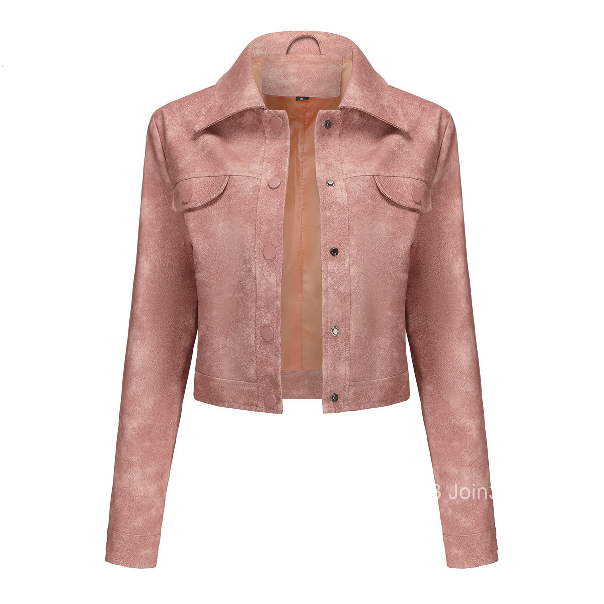 Fashion Spring and Autumn New Thin Leather Jacket Womens Multi Pocket Cardigan Casual Jacket Fashionable and Popular Daily Coat