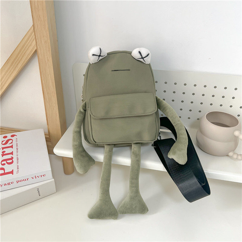 Cartoon backpack Small New Trendy Instagram Popular Girl Creative Personality Cute Frog Crossbody Women's Chest designer shoulder bag