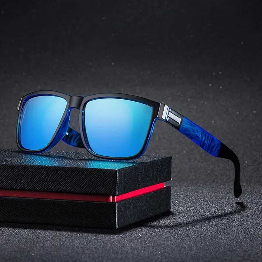 Fashion mens polarized sunglasses luxury brand designer sunglasses retro square driving fishing UV400 mens glasses W250315