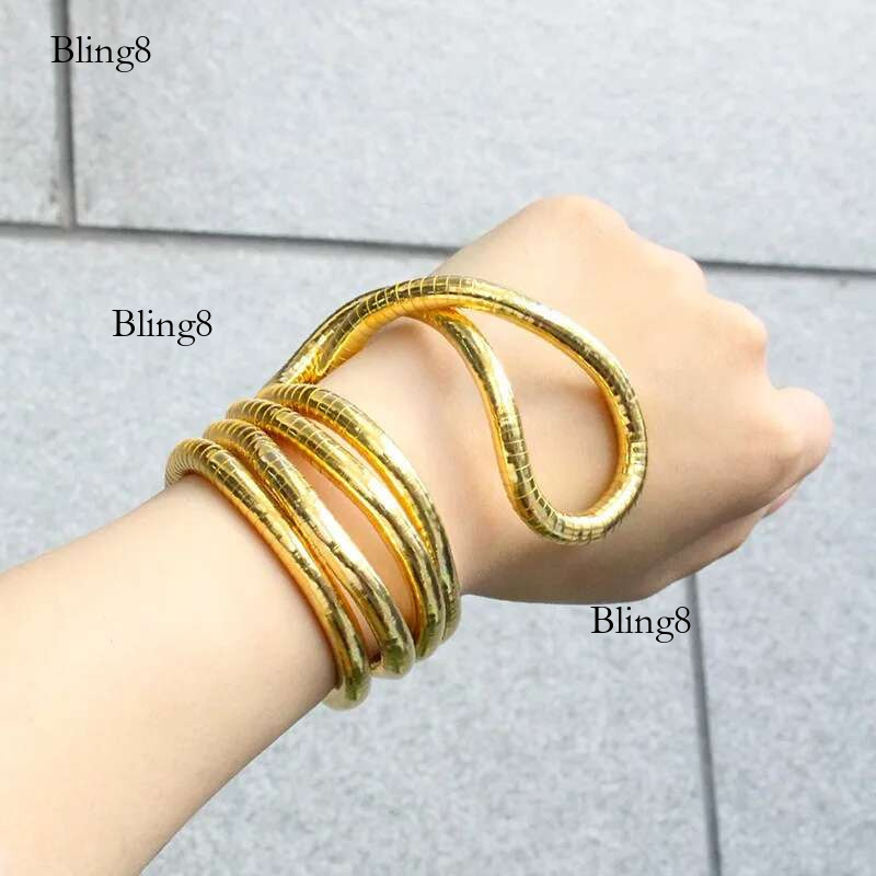 Men and Women Punk Hip-hop Style Snake Necklace Collarbone Bracelet Personalised Twistable Adjustable Snakebone Chain