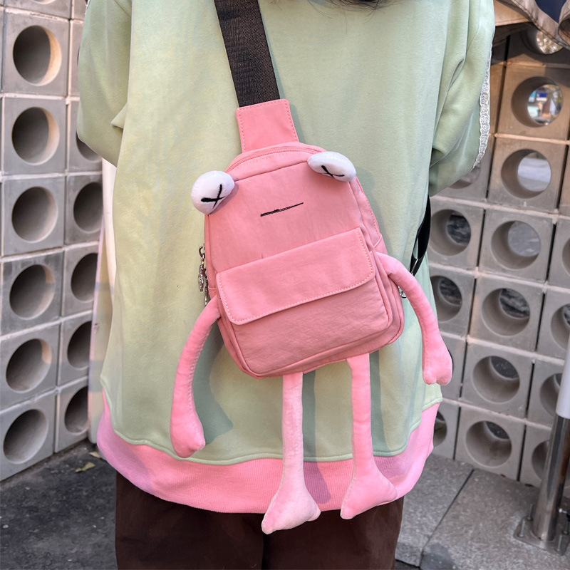 Cartoon backpack Small New Trendy Instagram Popular Girl Creative Personality Cute Frog Crossbody Women's Chest designer shoulder bag