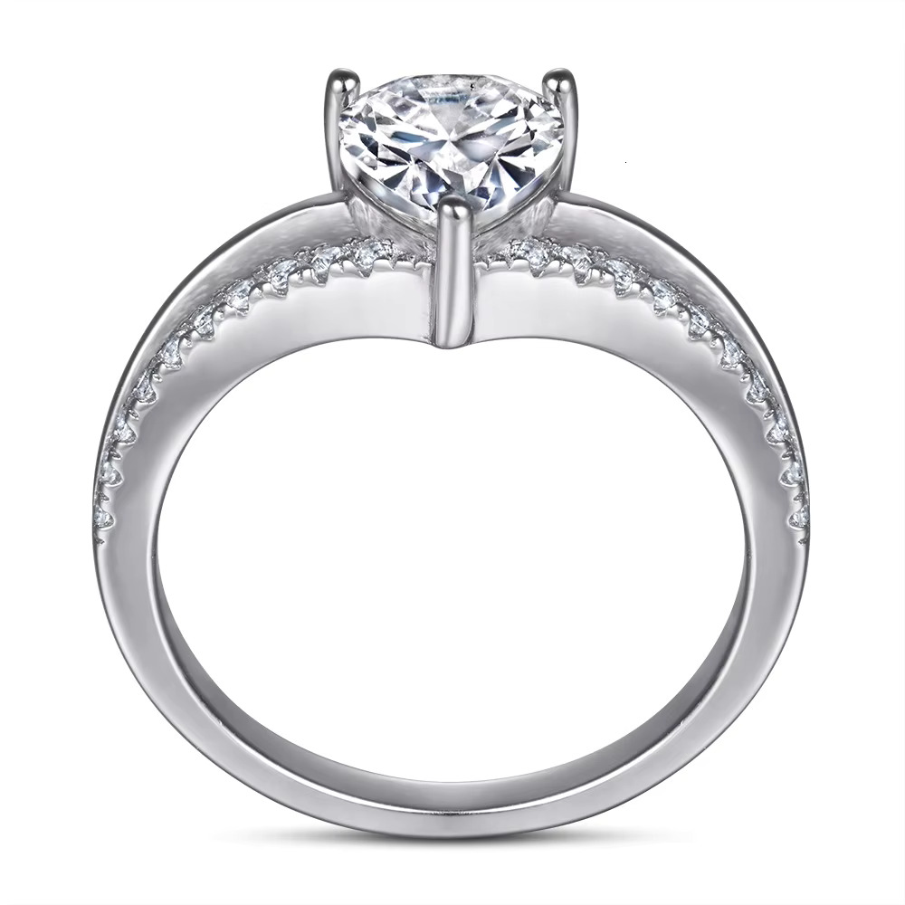 Wholesale Factory Price Moissanite Jewelry 925 Silver Iced Diamond Mens Ring Hip Hop Moissanite Ring