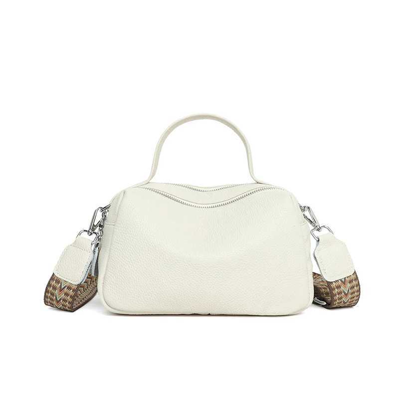 Genuine leather womens handbag with adjustable shoulder straps stylish and practical ten letter design suitable for daily use Y250315