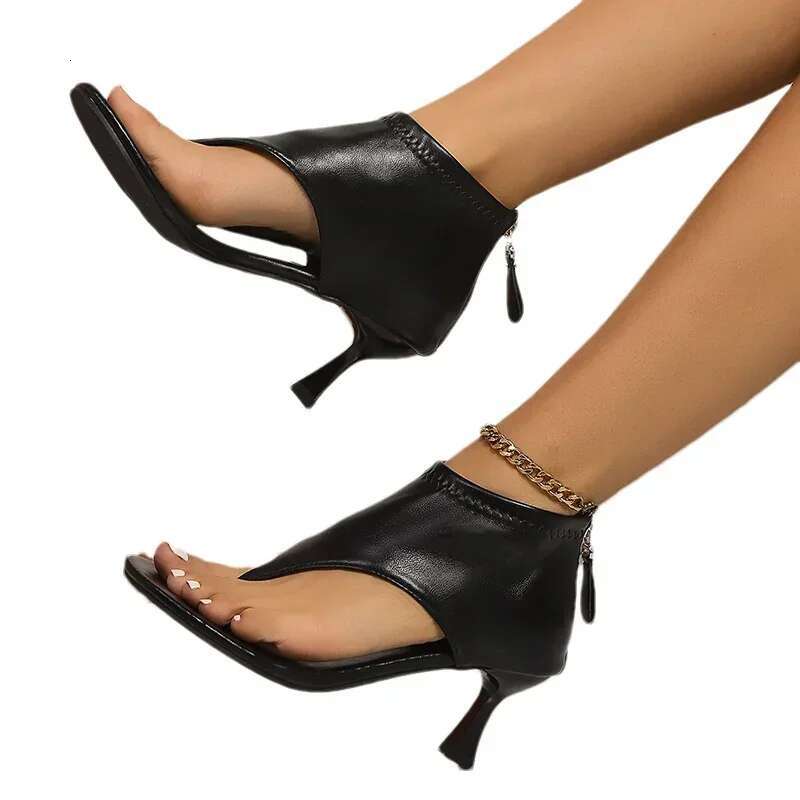 High Heels Women Sandals Clip Toe Fashion 2025 Trend Summer Party New Pumps Shoes Beach Dress Walking Mujer De Atillas