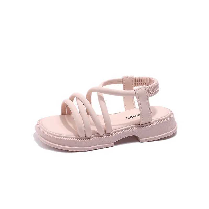 2024 New Girl Sandals PU Version Soft Open Toe Breathable Simple Summer Fashion Childrens Casual Shoes Princess Childrens Fashion PUT250315