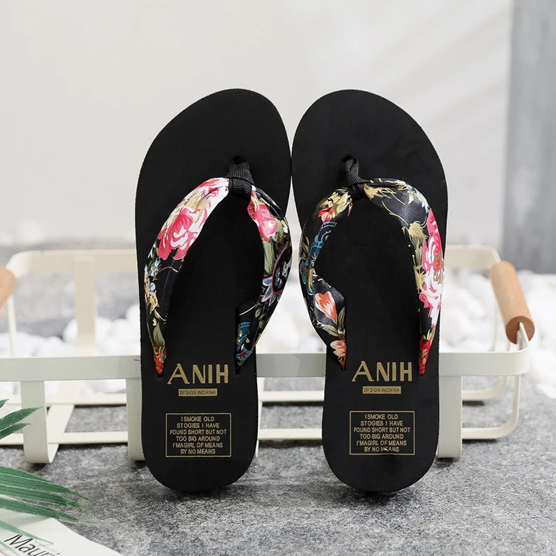 Women Summer EVA Slipper Bohemian Satin Ribbon Female Flip Flop 2024 Beach Simple Leisure Ladies Shoes Sandal Chaussure Femme 250314