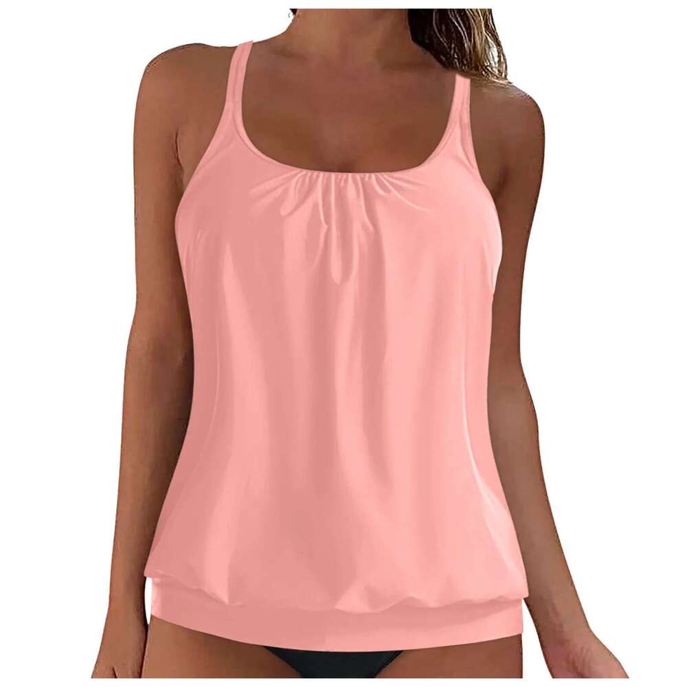 Women's casual swimsuit, bikini top, Karaoke push ups, soaking swimsuit, tankini, sexy slimming swimsuit, women's soft swimsuit, Y-Solid