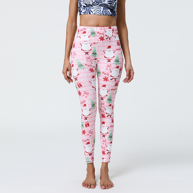 New leggings themed printed yoga pants, brushed nude, tight fitting leggings, sports and fitness pants tracksuit
