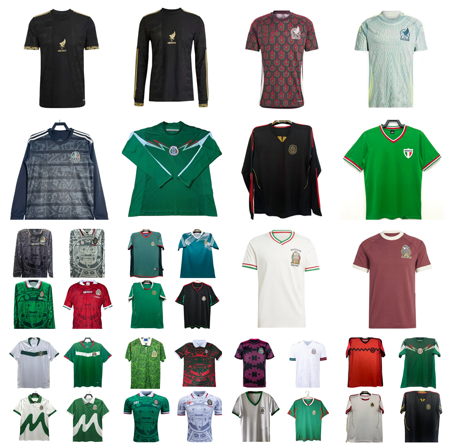 2024 2025 Mexico CHICHARITO Soccer Jerseys 24 25 RAUL H. LOZANO A. GUARDADO R.MARQUEZ G.DOS SANTOS 2006 Retro 86 88 95 96 98 10 11 12 National Team Football Shirt men kids kit