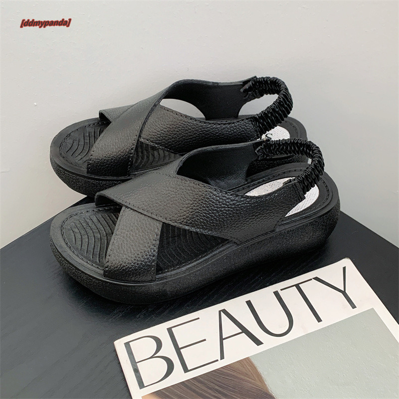 Sifanyu's new solid color summer women's casual wear, thick soled fashionable beach outdoor flat sandals for women ddmypanda