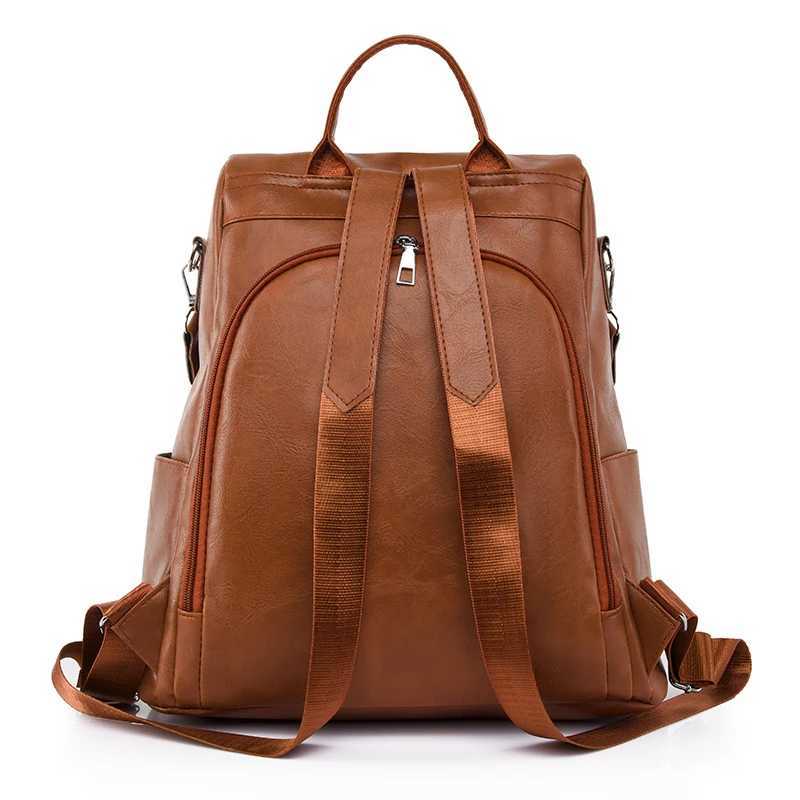 Women High Quality Leather Backpacks Vintage Female Shoulder Bag Travel Ladies Anti-theft Bagpack Mochilas School Bags for Girls Z250315