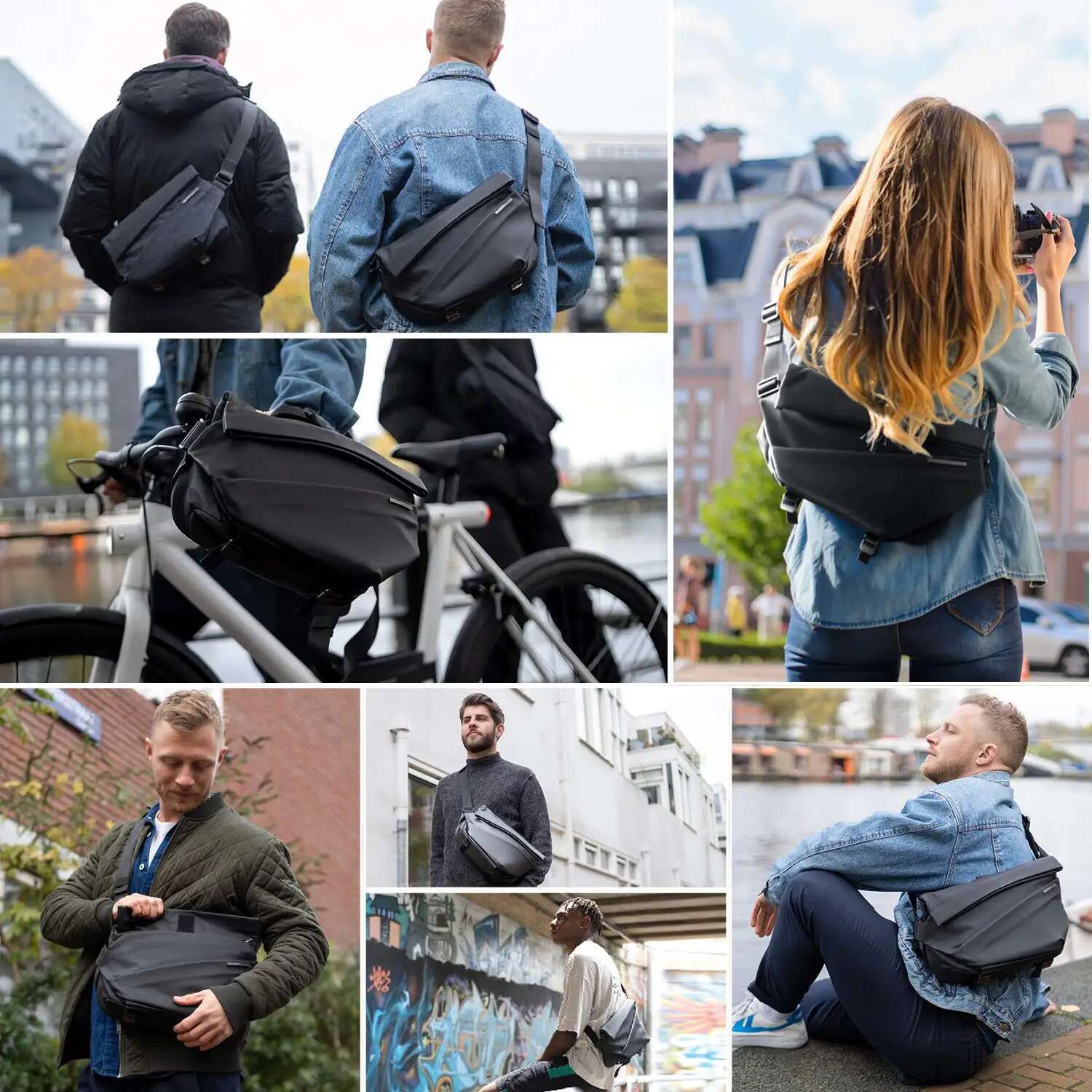 Multipurpose Anti-Theft Crossbody Bags Men Fashion Sg Chest Shoulder Bag Backpack For Travel Cycg Casual Daypack Work