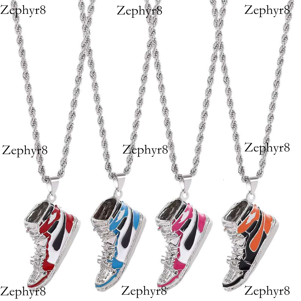 2025 New model Cool Collar Street Style Fashion Environmental Protection Punk Hiphop Rapper Men Sports Shoe Pendant Jewelry Necklace