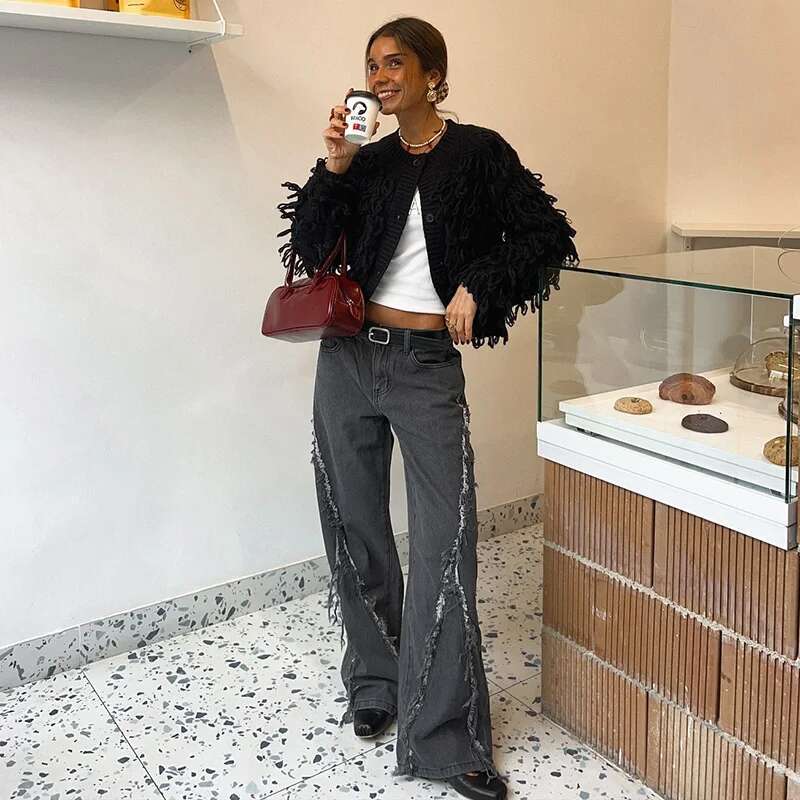 Women O Neck Yarn Patchwork Warm Knitted Cardigan Women's Elegant Single Breasted Short Sweater New Lady Street Outwear