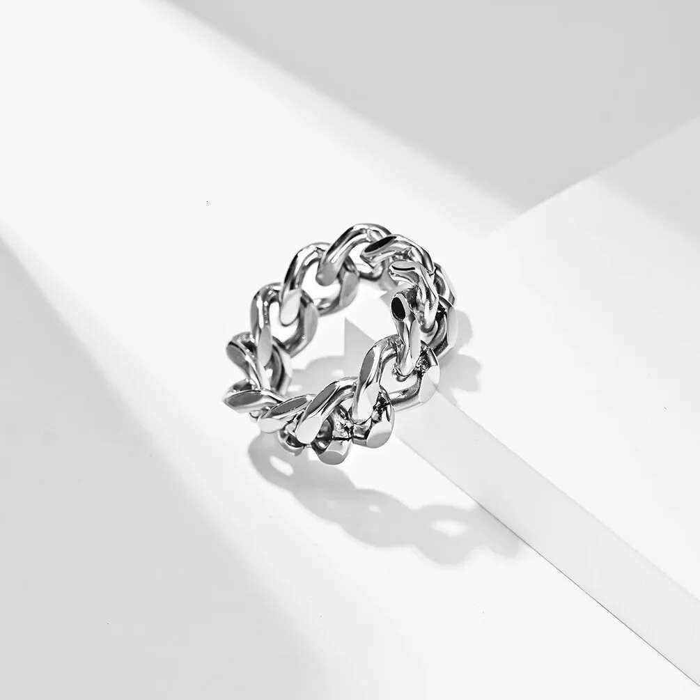 8mm Gold/Black/Sier Color Stainless Steel k Chain Ring for Women and Men Never Fade Size 5-13 Wholesale