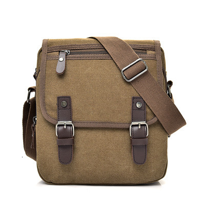 Leisure and fashionable backpack canvas shoulder, trendy men's business crossbody designer