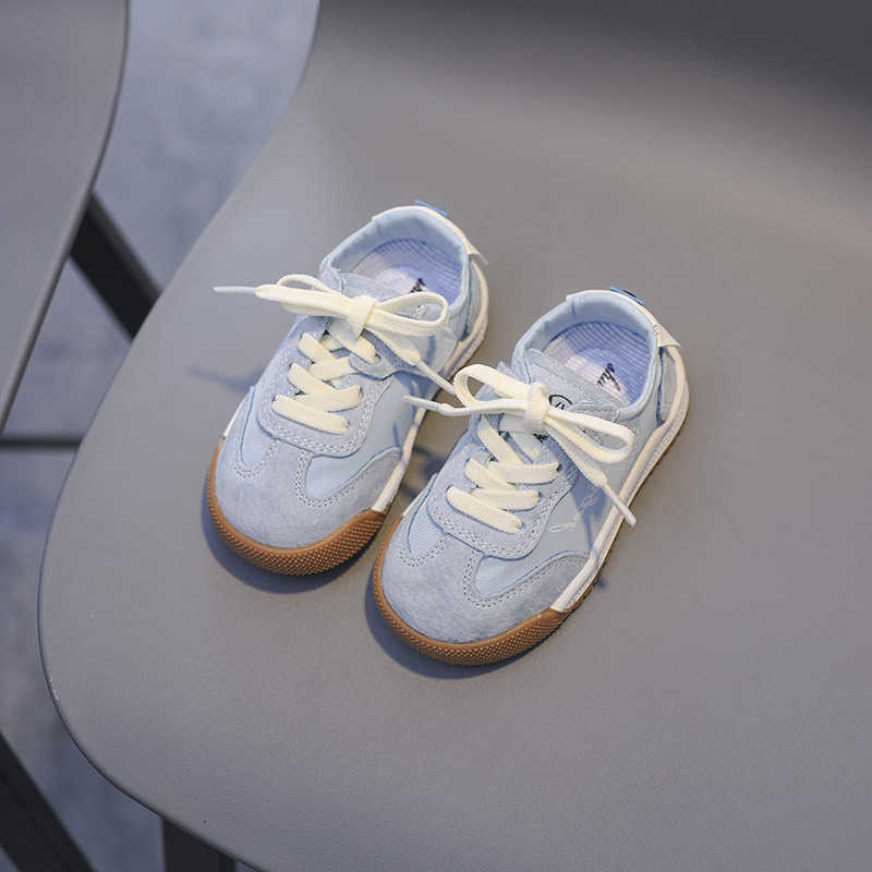 Athletic Outdoor Anti slip soft sole Velcro casual boys sports shoes fashionable board shoes breathable genuine leather training shoesY250314T30H