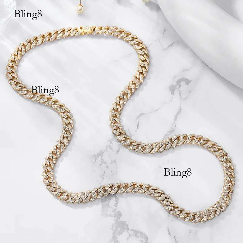 EWYA S Sterg Sier Plated Gold Cuban Bracelet for Women Men High Carbon Zircon Dia Bracelets Hip Hop k Chain